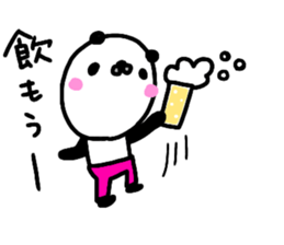 Face length panda sticker #15038644