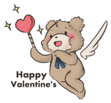 Brown TeddyBear for Valentine's day sticker #15038932