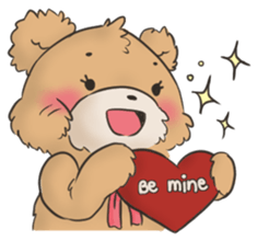 Brown TeddyBear for Valentine's day sticker #15038935