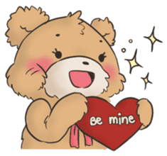 Brown TeddyBear for Valentine's day sticker #15038935