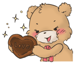 Brown TeddyBear for Valentine's day sticker #15038936