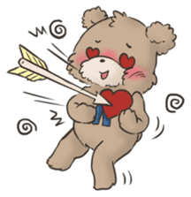 Brown TeddyBear for Valentine's day sticker #15038937