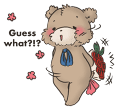 Brown TeddyBear for Valentine's day sticker #15038941