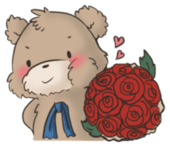 Brown TeddyBear for Valentine's day sticker #15038942