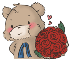 Brown TeddyBear for Valentine's day sticker #15038942