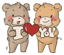 Brown TeddyBear for Valentine's day sticker #15038943