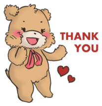 Brown TeddyBear for Valentine's day sticker #15038952