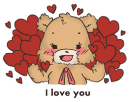 Brown TeddyBear for Valentine's day sticker #15038954