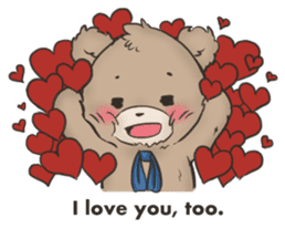 Brown TeddyBear for Valentine's day sticker #15038955