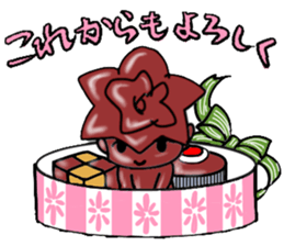 Happy Valentine's day by small rose sticker #15039350