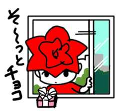 Happy Valentine's day by small rose sticker #15039353