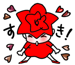 Happy Valentine's day by small rose sticker #15039354
