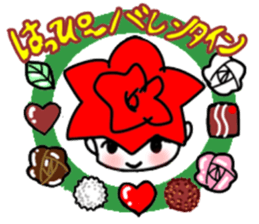 Happy Valentine's day by small rose sticker #15039357