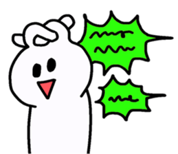 little funny white rabbit sticker #15040179