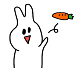 little funny white rabbit sticker #15040182