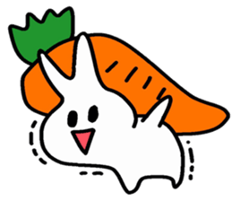 little funny white rabbit sticker #15040188