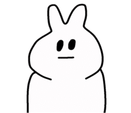 little funny white rabbit sticker #15040197