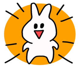 little funny white rabbit sticker #15040209