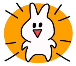 little funny white rabbit sticker #15040209