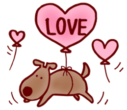 Lovely peace dog sticker #15041348