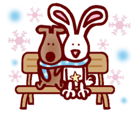 Lovely peace dog sticker #15041349
