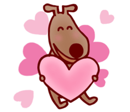 Lovely peace dog sticker #15041355