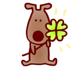 Lovely peace dog sticker #15041362