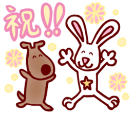 Lovely peace dog sticker #15041365