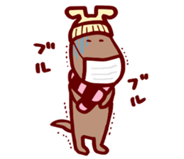 Lovely peace dog sticker #15041368