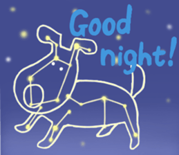 Lovely peace dog sticker #15041379