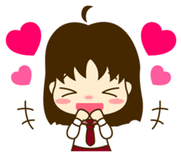 Young girl of Valentine (English) sticker #15041796