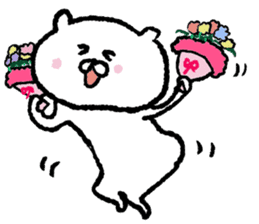 white bear Happy Birthday sticker sticker #15042218