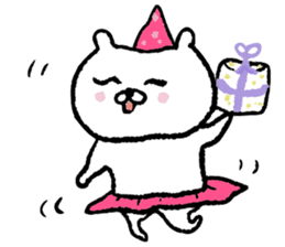 white bear Happy Birthday sticker sticker #15042222