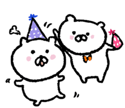 white bear Happy Birthday sticker sticker #15042231