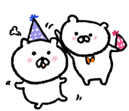 white bear Happy Birthday sticker sticker #15042231