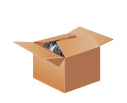 Moving Scottish Fold Cat 3 sticker #15042258