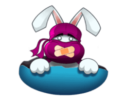 Cute Ninja Rabbit stickers (animated) sticker #15042792