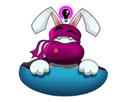 Cute Ninja Rabbit stickers (animated) sticker #15042793