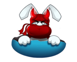 Cute Ninja Rabbit stickers (animated) sticker #15042796
