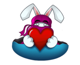 Cute Ninja Rabbit stickers (animated) sticker #15042804