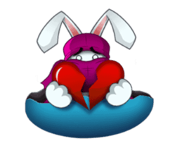 Cute Ninja Rabbit stickers (animated) sticker #15042805