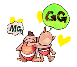 Pro wrestler Brothers of red iron sticker #15042944