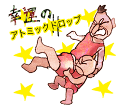 Pro wrestler Brothers of red iron sticker #15042964