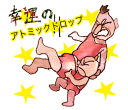 Pro wrestler Brothers of red iron sticker #15042964