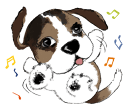 The beagle meets the little rabbit 2017 sticker #15044119