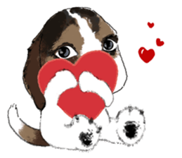 The beagle meets the little rabbit 2017 sticker #15044120