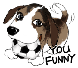 The beagle meets the little rabbit 2017 sticker #15044123