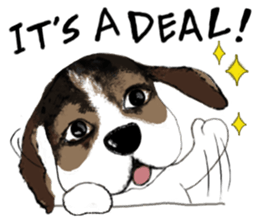 The beagle meets the little rabbit 2017 sticker #15044130