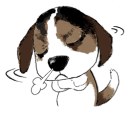 The beagle meets the little rabbit 2017 sticker #15044133