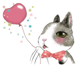 The beagle meets the little rabbit 2017 sticker #15044150